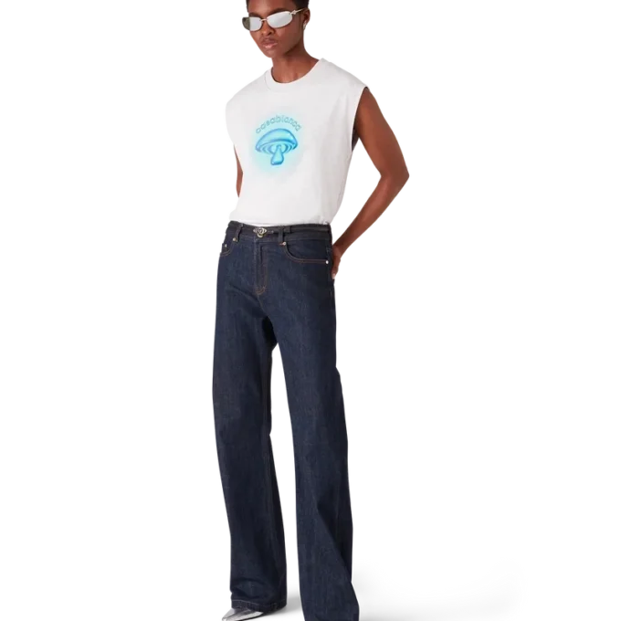 Airbrush Mushroom ermeløs T-skjorte