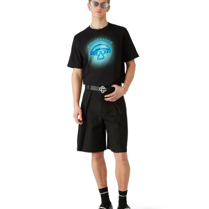 Airbrush Mushroom Logo kortærmet T-skjorte