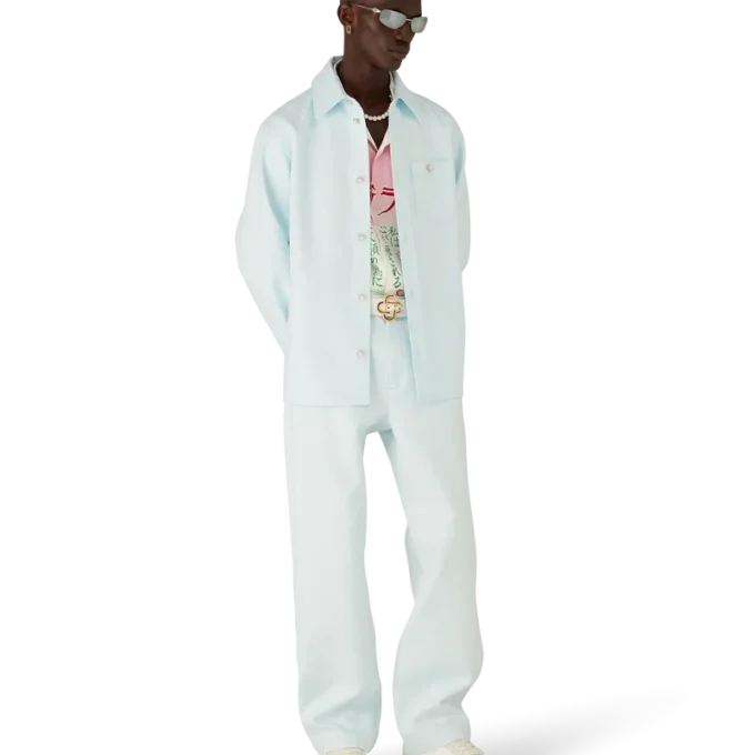 Arbeidsbukser i bomull med monogram