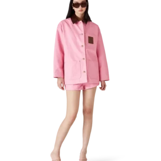 Arbeidskåpe i preget skinn