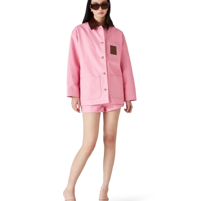 Arbeidskåpe i preget skinn