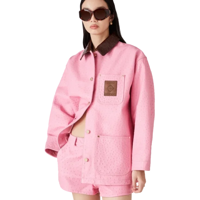 Arbeidskåpe i preget skinn