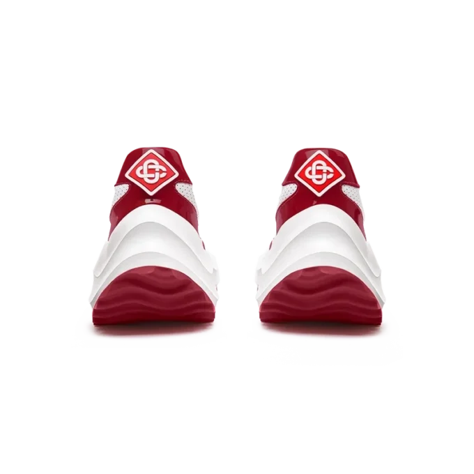 Atlantis hvit og haute rød sneaker for kvinner