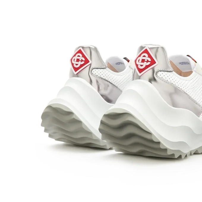 Atlantis hvite og kromfargede sneakers for kvinner Atlantis hvite og kromfargede sneakers for kvinner