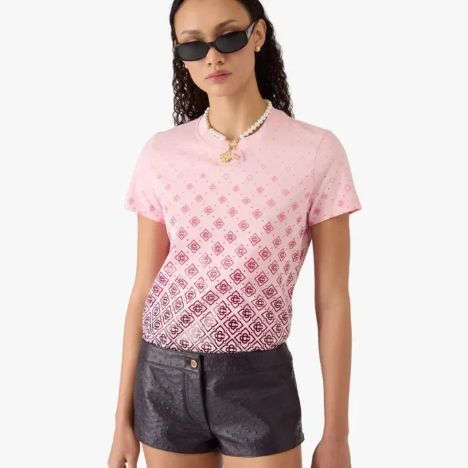 Aubergine Gradient Monogram kortærmet T-skjorte