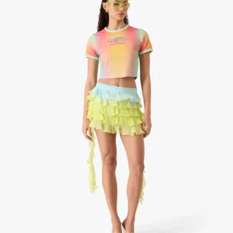 Baby-T-skjorte med kort erme og glassgradient-trykk