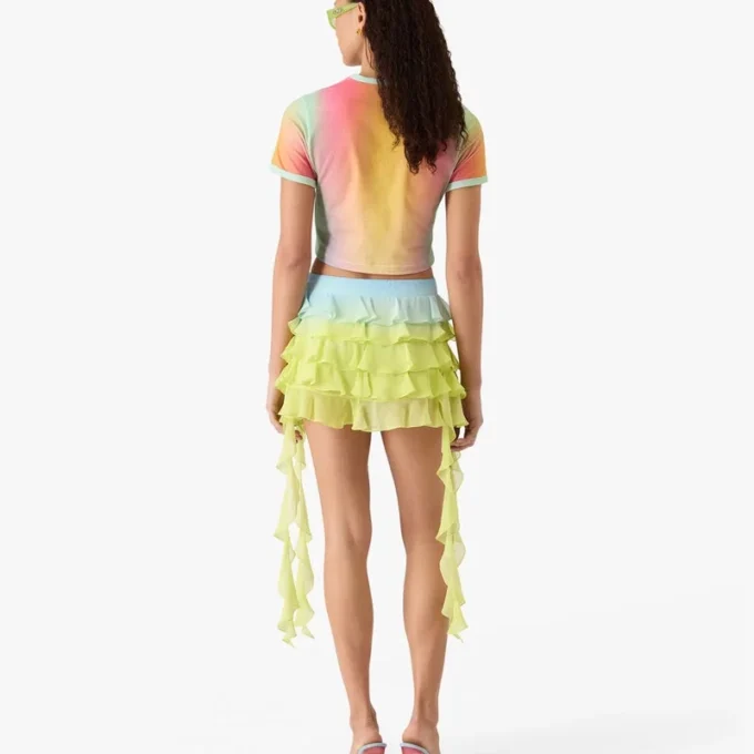 Baby-T-skjorte med kort erme og glassgradient-trykk