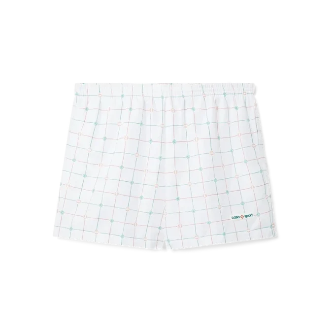 Badehose med tennisrutemønster