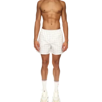 Badehose med tennisrutemønster