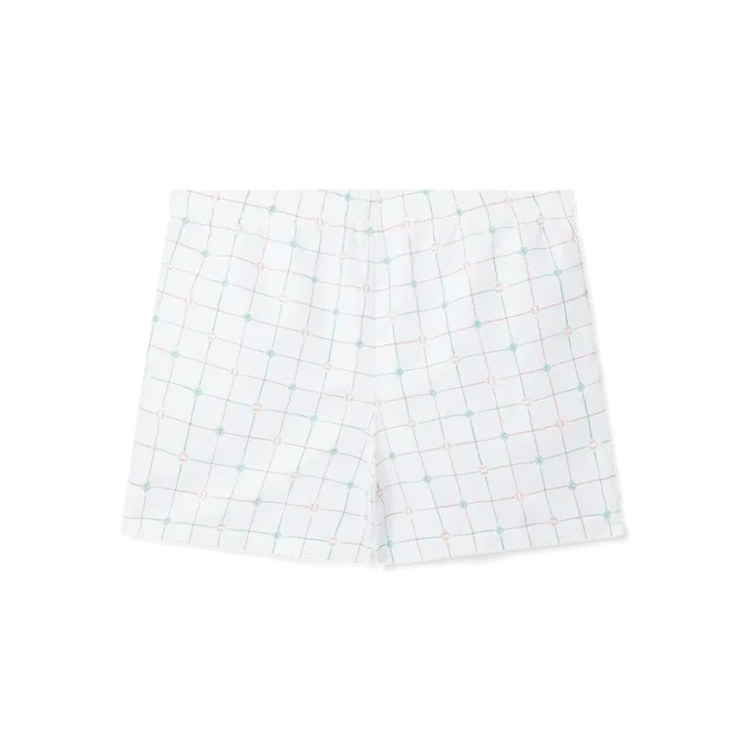 Badehose med tennisrutemønster