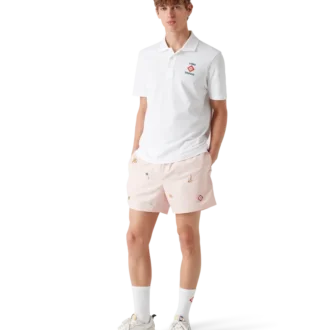 Badeshorts med brodert motiv