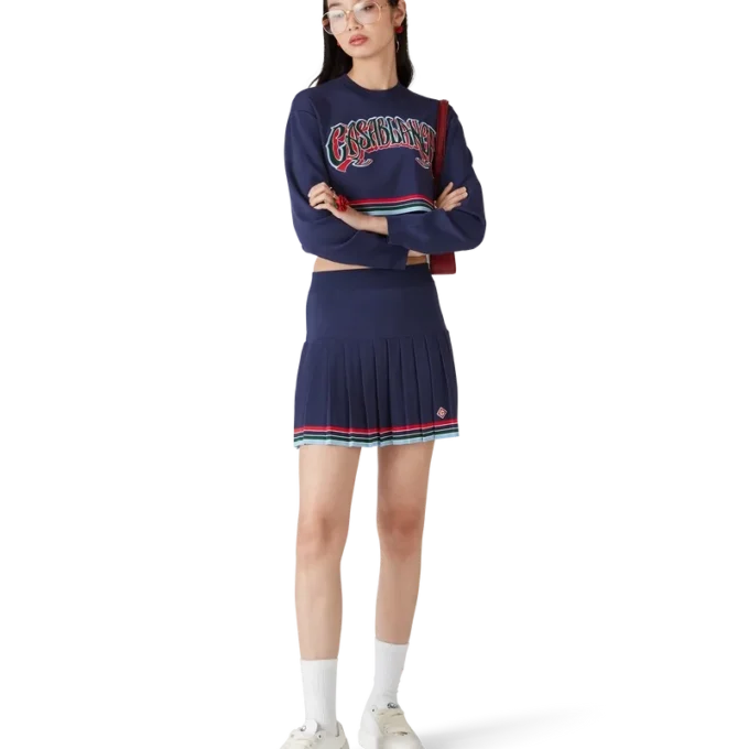 Baseball-plissert skjørt Baseball-plissert skjørt