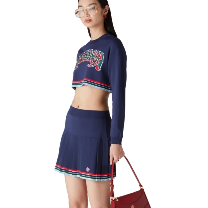 Baseball-plissert skjørt Baseball-plissert skjørt