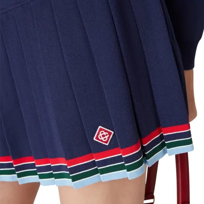 Baseball-plissert skjørt Baseball-plissert skjørt