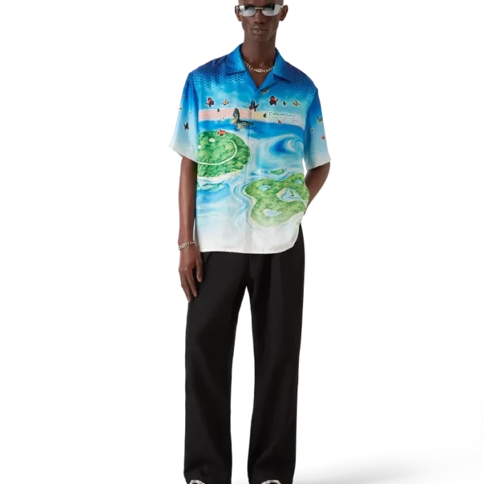 Beyond Destiny kortærmet silkeskjorte