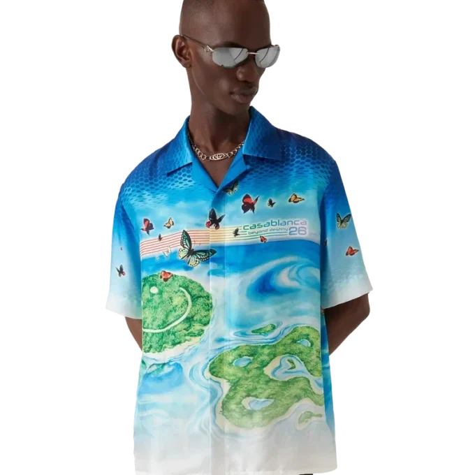 Beyond Destiny kortærmet silkeskjorte