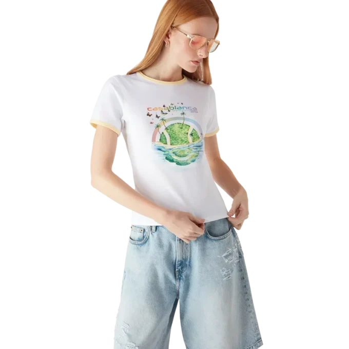 Beyond Destiny langermet T-skjorte med ringermønster