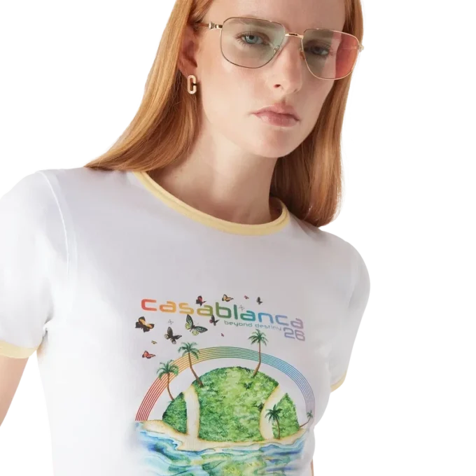 Beyond Destiny langermet T-skjorte med ringermønster