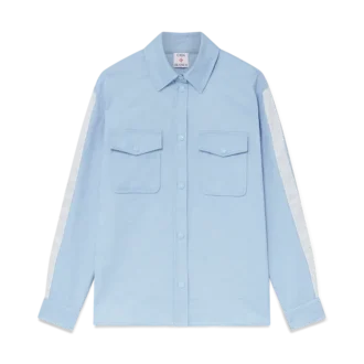 Blå langermet skjorte med monogram