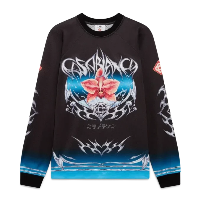 Blade langermet fotballtrøye