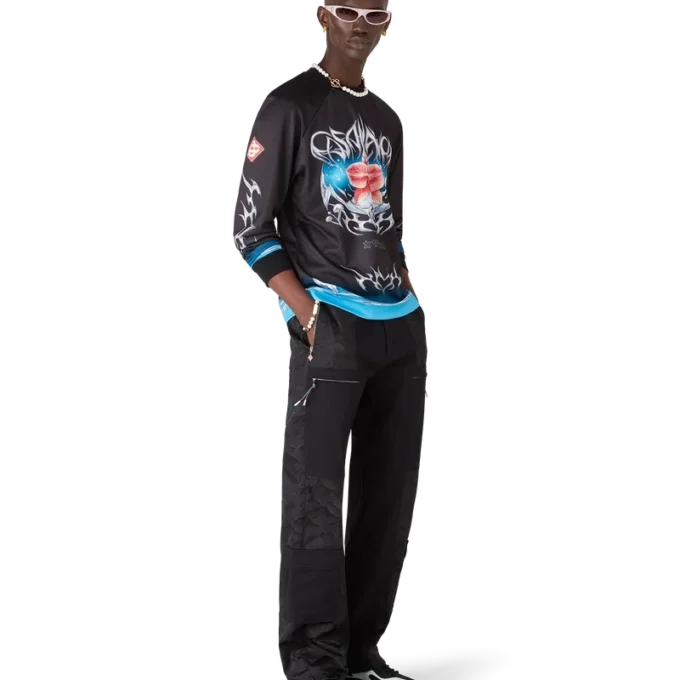 Blade langermet fotballtrøye