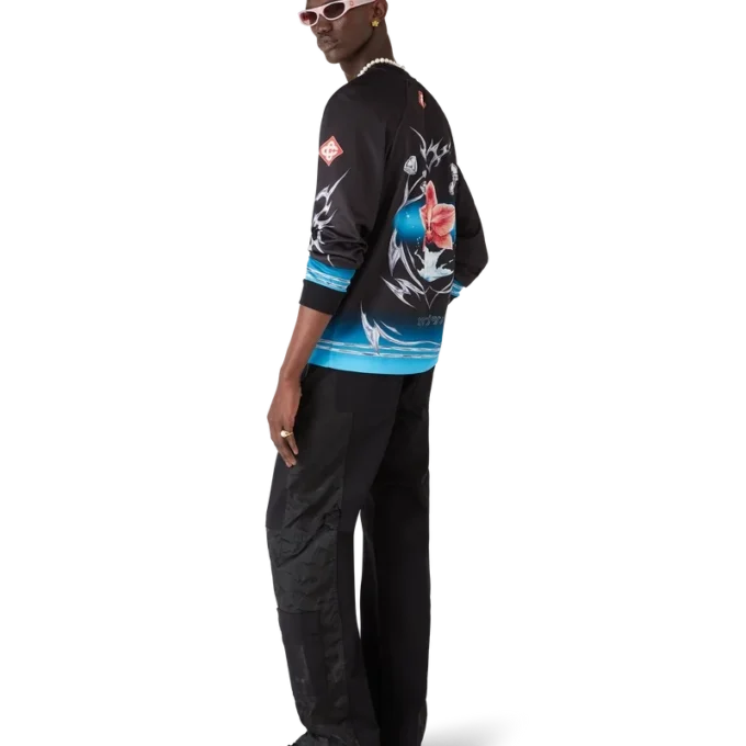 Blade langermet fotballtrøye