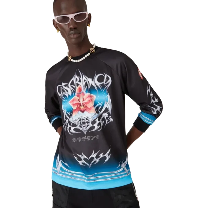 Blade langermet fotballtrøye