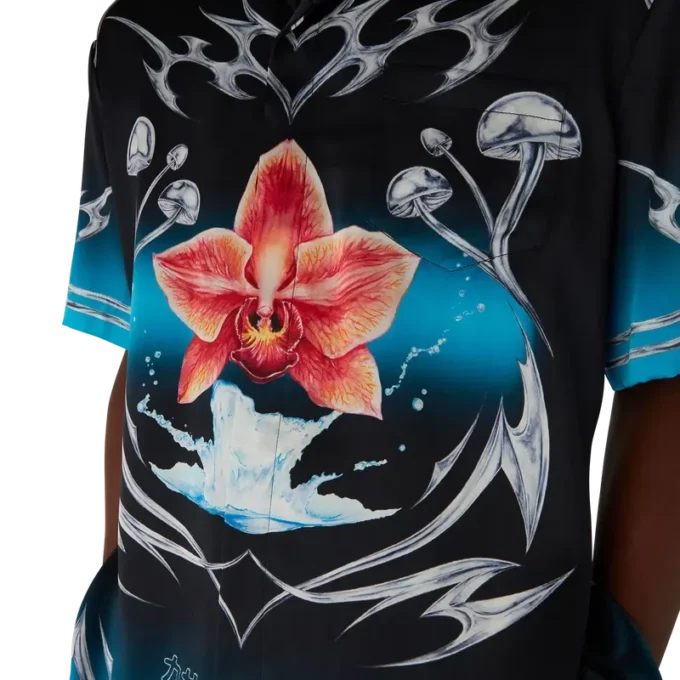 Blades kortærmede skjorter i silkesatin