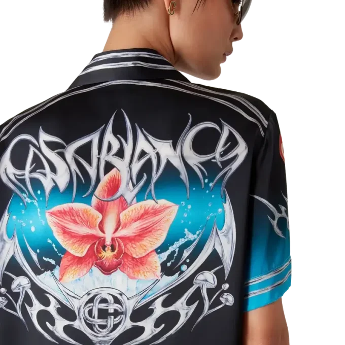 Blades kortærmede skjorter i silkesatin