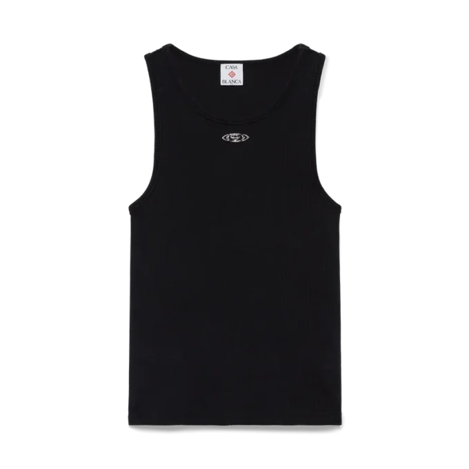 Bleknet ribbet tank-top