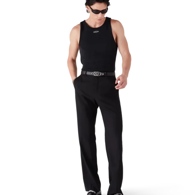 Bleknet ribbet tank-top