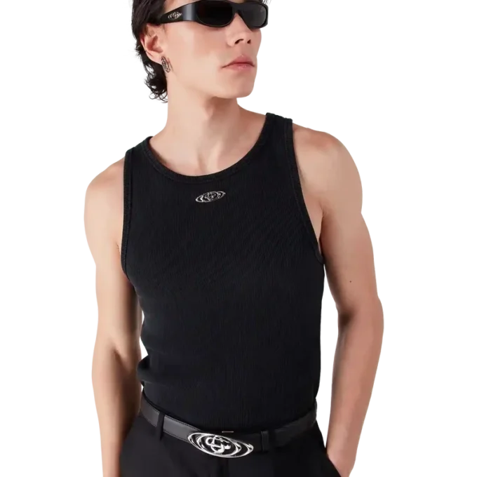 Bleknet ribbet tank-top