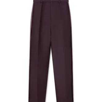 Blend skreddersydde bukser i ull og silke med sidestripe