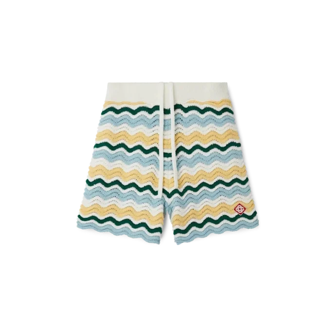 Bølgete bouclé-Shorts