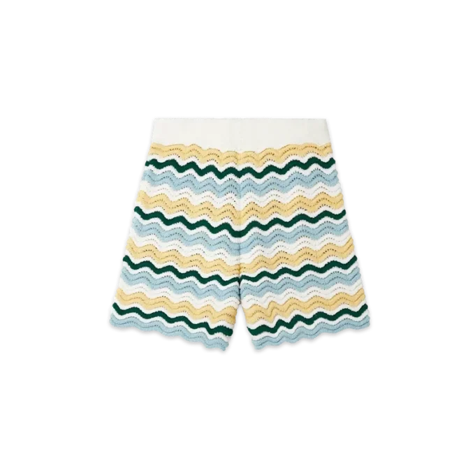 Bølgete bouclé-Shorts