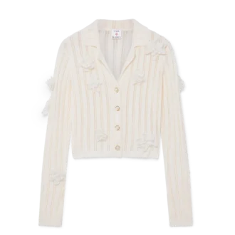 Blomstret skjorte i blonder