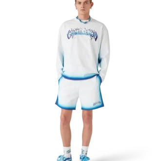 Blått knutet halskjede