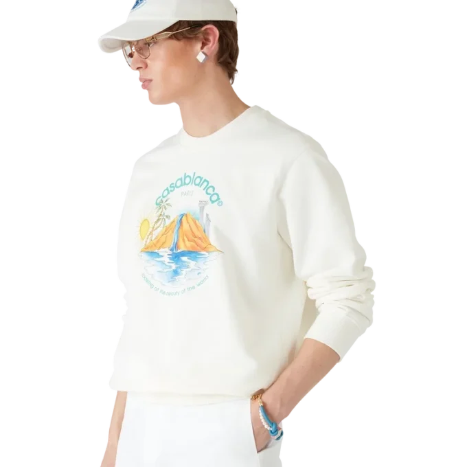 Blått perlearmbånd med knuter