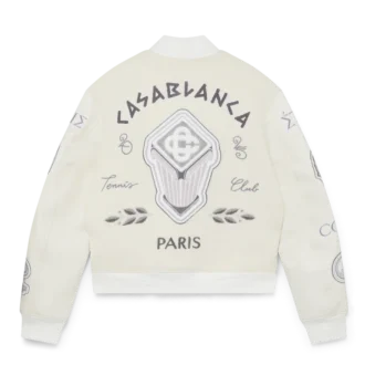 Bomberjakke i chenille-patchwork