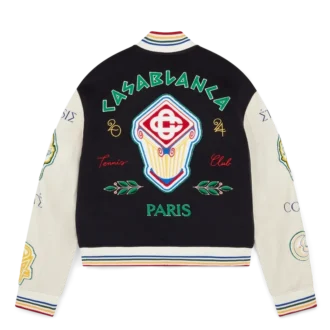 Bomberjakke i chenille-patchwork