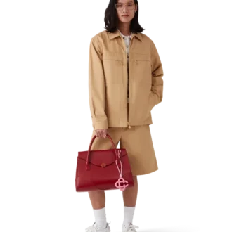 Bomullsjakke med glidelås