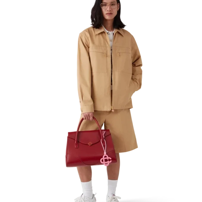 Bomullsjakke med glidelås