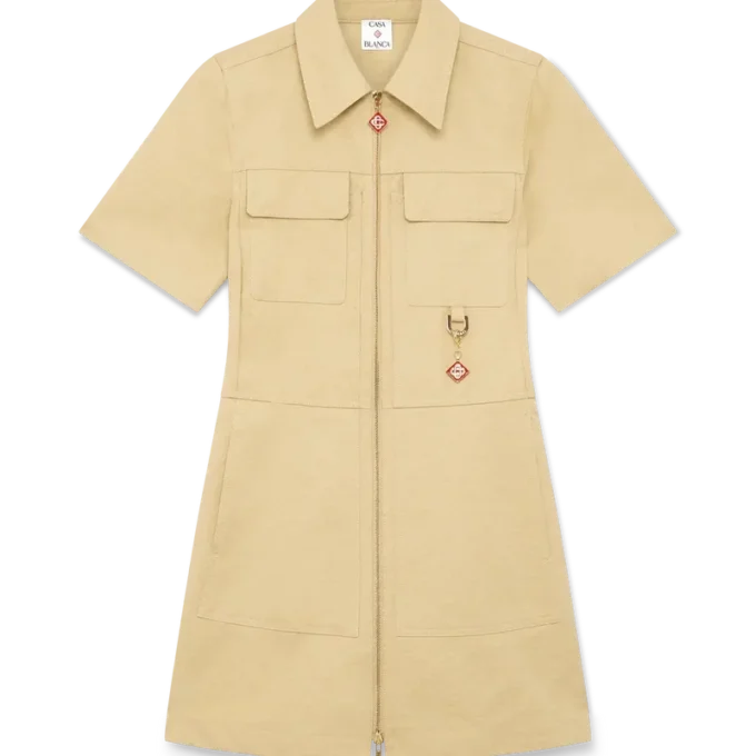 Bomullsmonogram-jacquardkjole