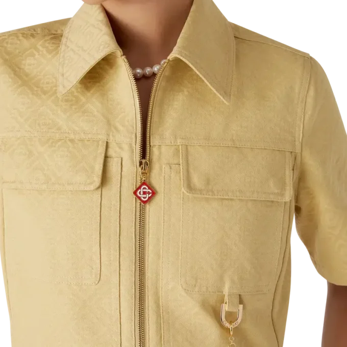 Bomullsmonogram-jacquardkjole