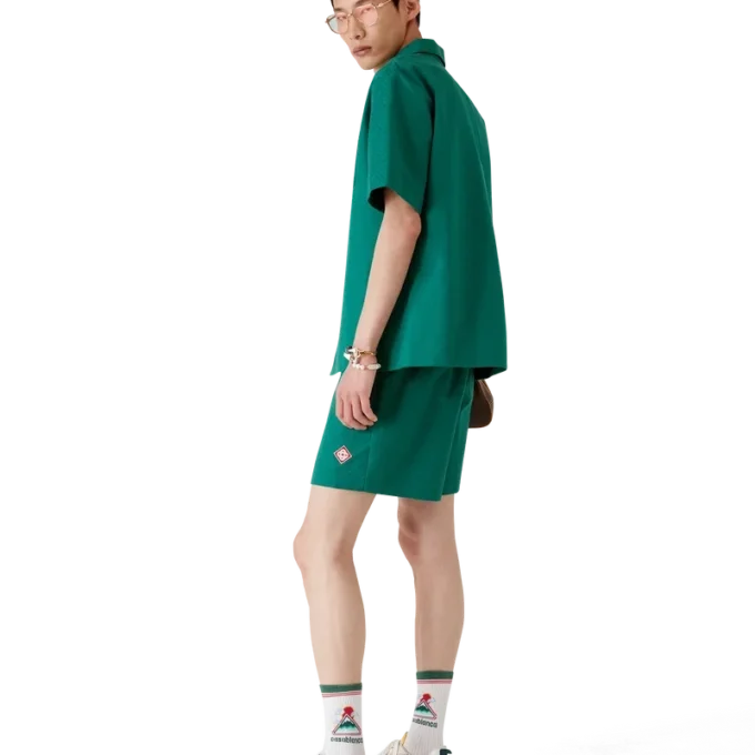 Bomullsshorts med Monogram-jacquard