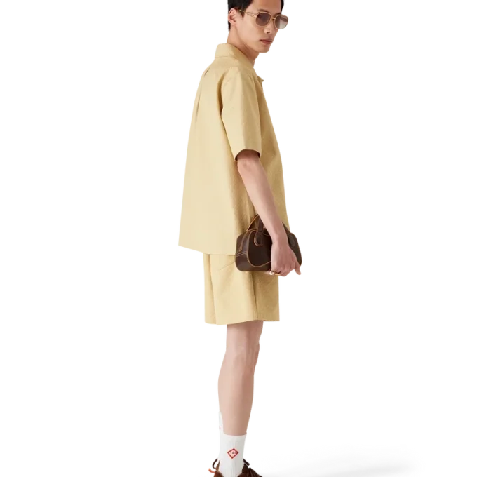 Bomullsshorts med Monogram-jacquard