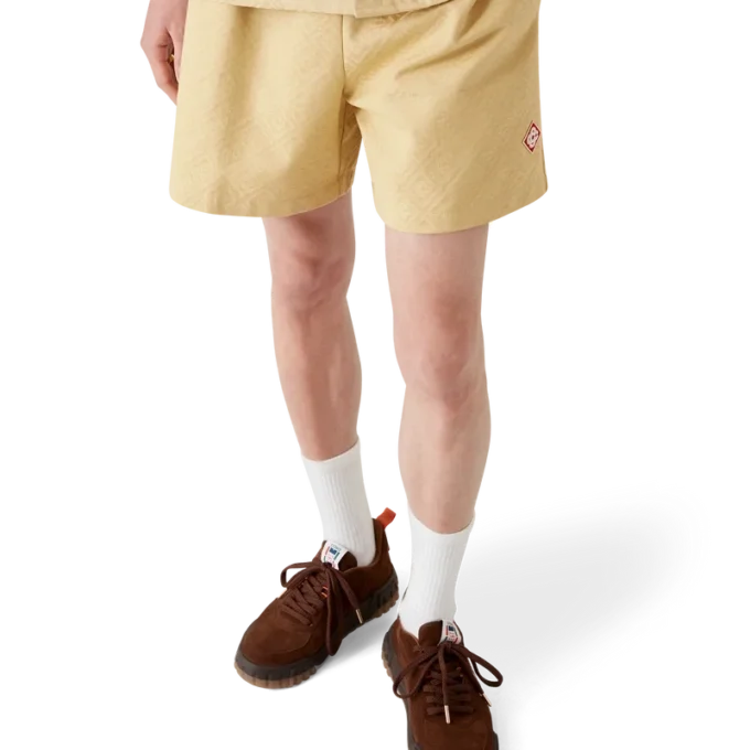 Bomullsshorts med Monogram-jacquard