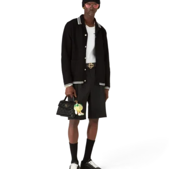 Broderte langermet skjorte i bomullshak