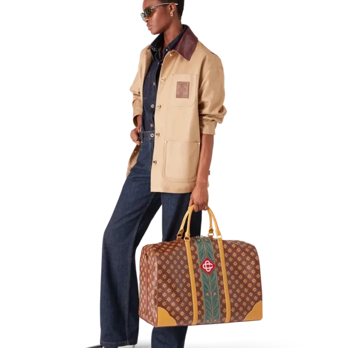 Brown Monogram Weekender