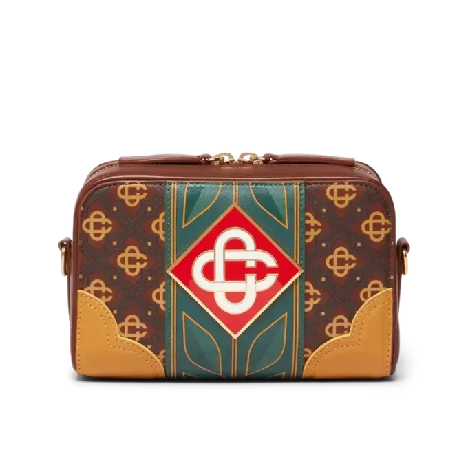 Brun Monogram-veske med kryssrem